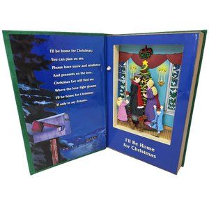 Vintage Mr Christmas "I'll Be Home for Christmas" Animated Musical Book ~ Works